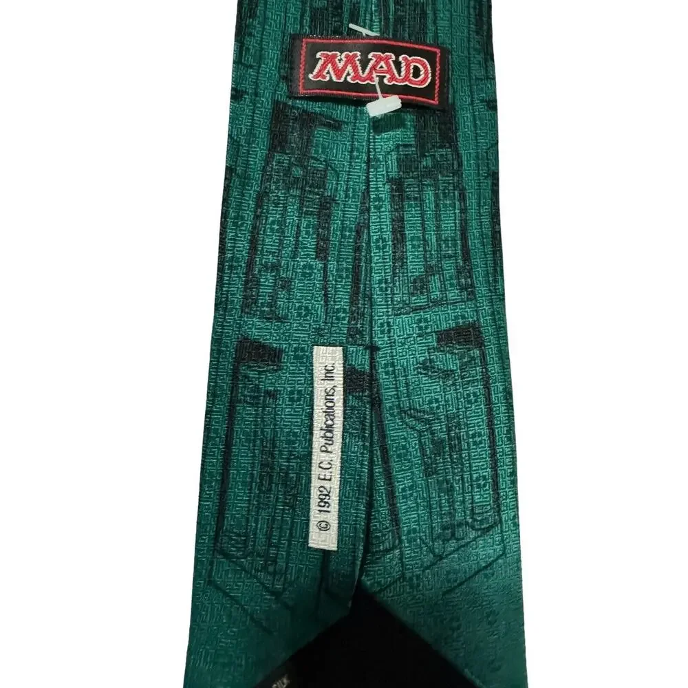Mad Tv Director Tv Alfred E Neuman Cartoon Vintage Novelty Necktie 100% Silk
